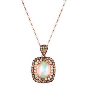 Le Vian Pendant featuring Neopolitan Opal Chocolate Diamond Strawberry Gold